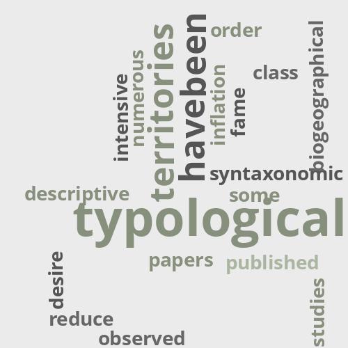 ﻿Syntaxonomic ranks, biogeography and t ...